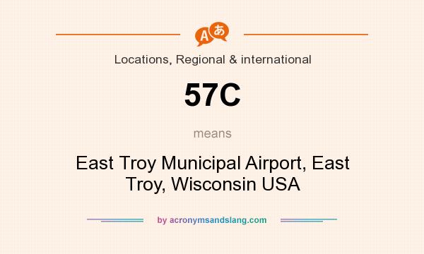 What does 57C mean? It stands for East Troy Municipal Airport, East Troy, Wisconsin USA
