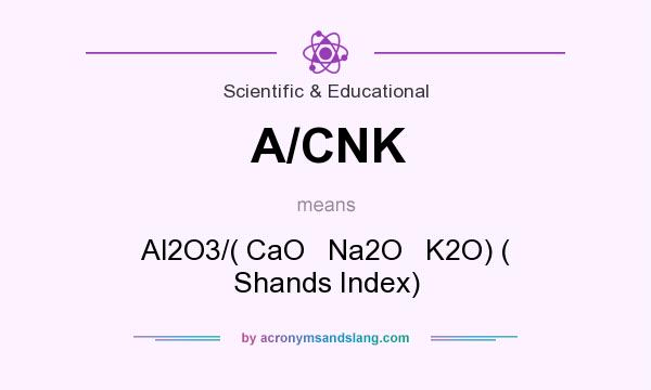 What does A/CNK mean? It stands for Al2O3/( CaO   Na2O   K2O) ( Shands Index)