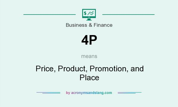 What does 4P mean? It stands for Price, Product, Promotion, and Place