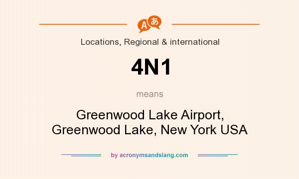 What does 4N1 mean? It stands for Greenwood Lake Airport, Greenwood Lake, New York USA