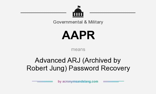 What does AAPR mean? It stands for Advanced ARJ (Archived by Robert Jung) Password Recovery