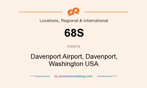 What does 68S mean? It stands for Davenport Airport, Davenport, Washington USA