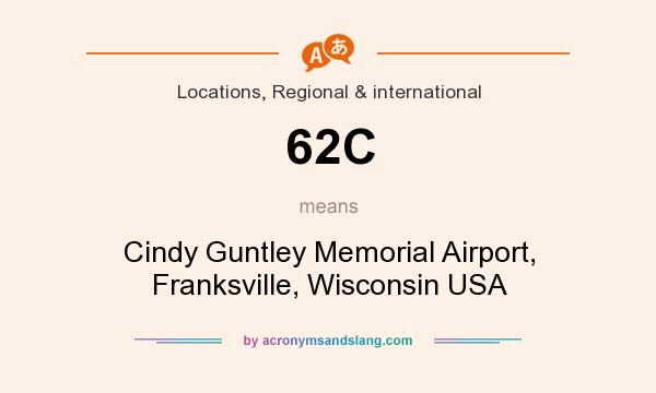 What does 62C mean? It stands for Cindy Guntley Memorial Airport, Franksville, Wisconsin USA