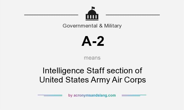 What does A-2 mean? It stands for Intelligence Staff section of United States Army Air Corps