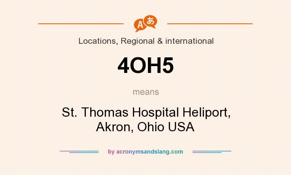 What does 4OH5 mean? It stands for St. Thomas Hospital Heliport, Akron, Ohio USA