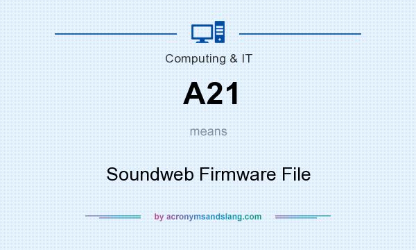 What does A21 mean? It stands for Soundweb Firmware File