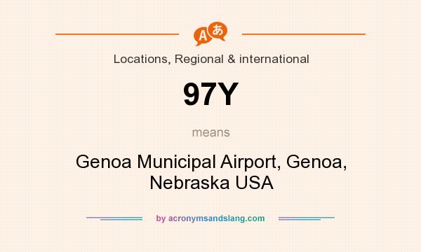 What does 97Y mean? It stands for Genoa Municipal Airport, Genoa, Nebraska USA