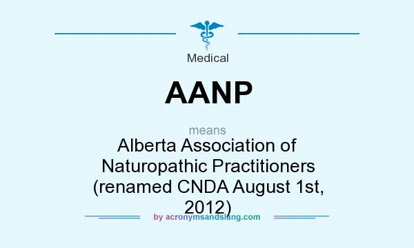 What does AANP mean? It stands for Alberta Association of Naturopathic Practitioners (renamed CNDA August 1st, 2012)
