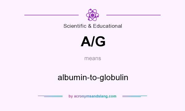 What does A/G mean? It stands for albumin-to-globulin