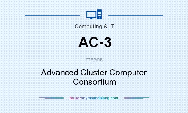 What does AC-3 mean? It stands for Advanced Cluster Computer Consortium