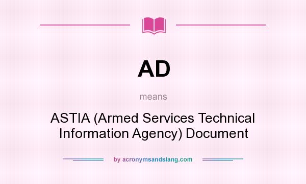 What does AD mean? It stands for ASTIA (Armed Services Technical Information Agency) Document