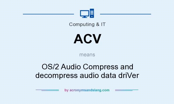 What does ACV mean? It stands for OS/2 Audio Compress and decompress audio data driVer