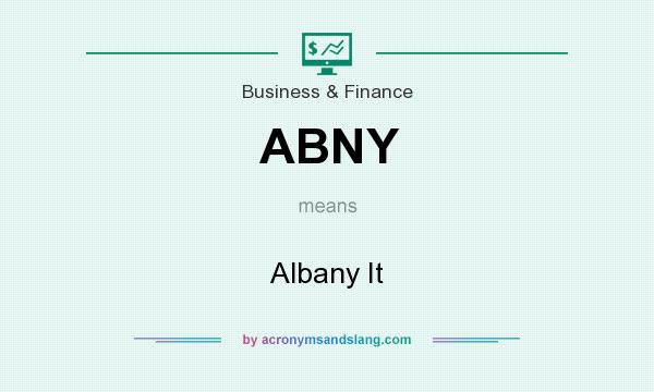 What does ABNY mean? It stands for Albany It