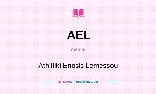 What does AEL mean? It stands for Athlitiki Enosis Lemessou