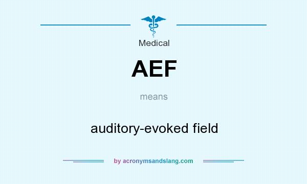 What does AEF mean? It stands for auditory-evoked field