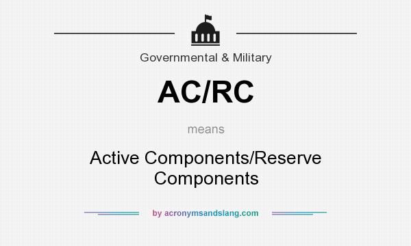 What does AC/RC mean? It stands for Active Components/Reserve Components
