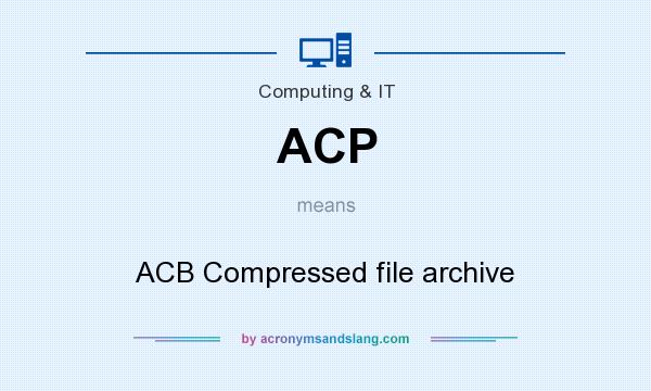 What does ACP mean? It stands for ACB Compressed file archive