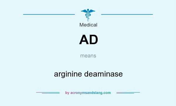 What does AD mean? It stands for arginine deaminase