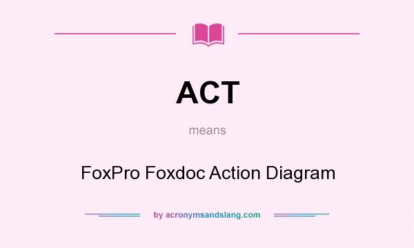What does ACT mean? It stands for FoxPro Foxdoc Action Diagram