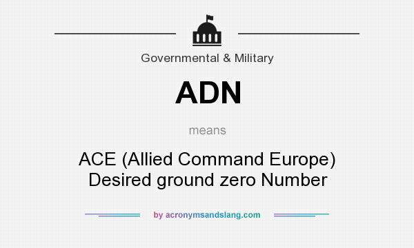 What does ADN mean? It stands for ACE (Allied Command Europe) Desired ground zero Number
