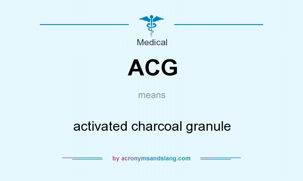 What does ACG mean? It stands for activated charcoal granule