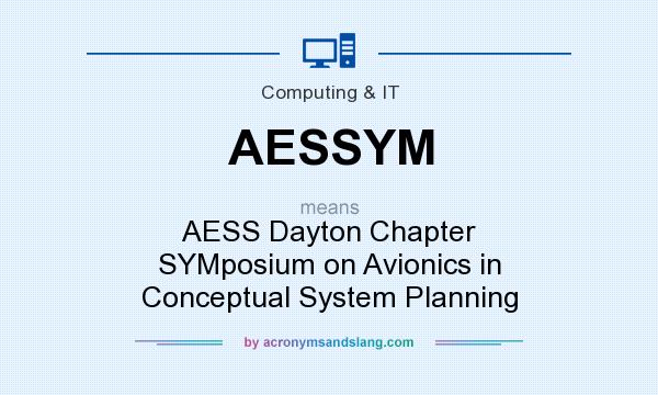 What does AESSYM mean? It stands for AESS Dayton Chapter SYMposium on Avionics in Conceptual System Planning
