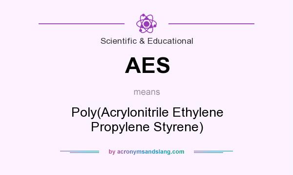 What does AES mean? It stands for Poly(Acrylonitrile Ethylene Propylene Styrene)