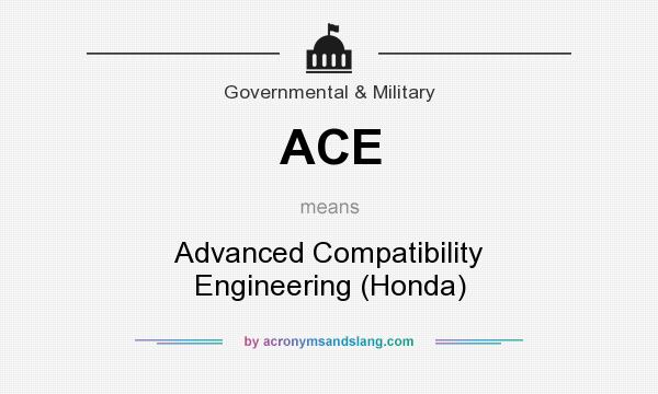What does ACE mean? It stands for Advanced Compatibility Engineering (Honda)