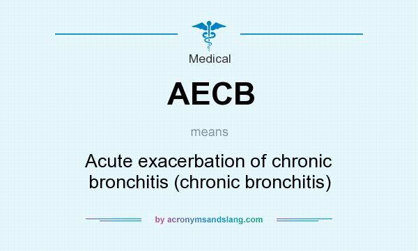 What does AECB mean? It stands for Acute exacerbation of chronic bronchitis (chronic bronchitis)
