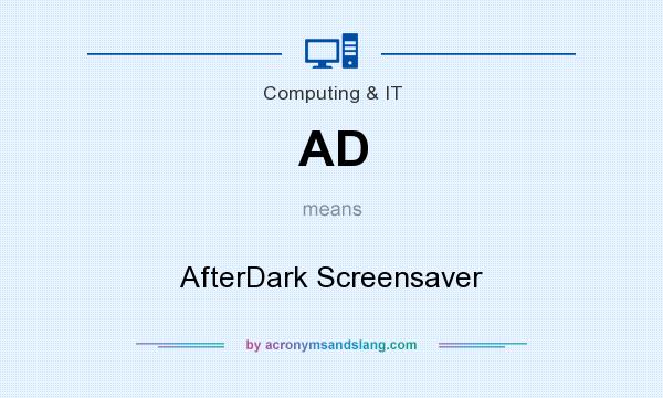 What does AD mean? It stands for AfterDark Screensaver