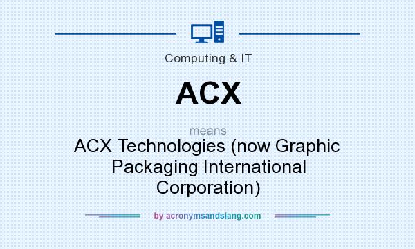 What does ACX mean? It stands for ACX Technologies (now Graphic Packaging International Corporation)