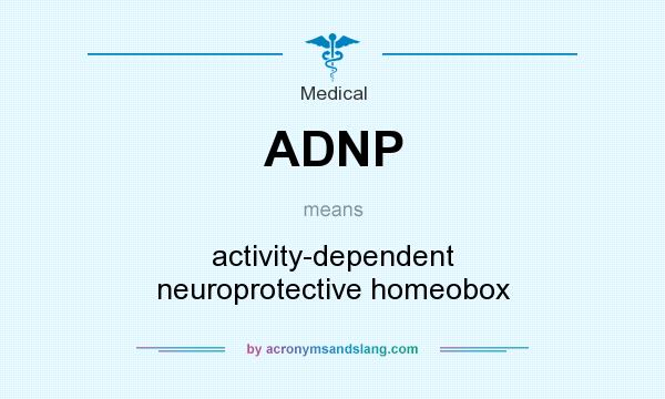 What does ADNP mean? It stands for activity-dependent neuroprotective homeobox