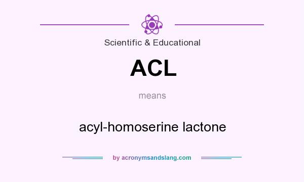 What does ACL mean? It stands for acyl-homoserine lactone