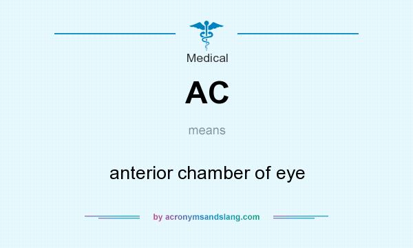 What does AC mean? It stands for anterior chamber of eye