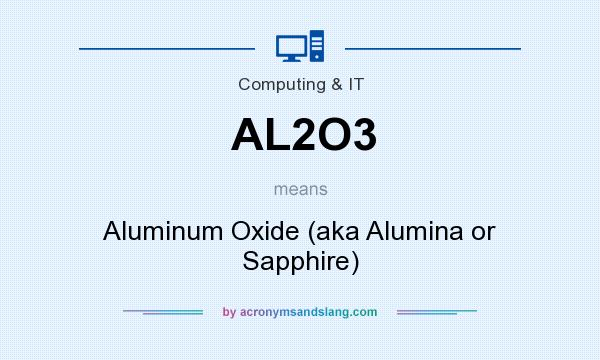 What does AL2O3 mean? It stands for Aluminum Oxide (aka Alumina or Sapphire)