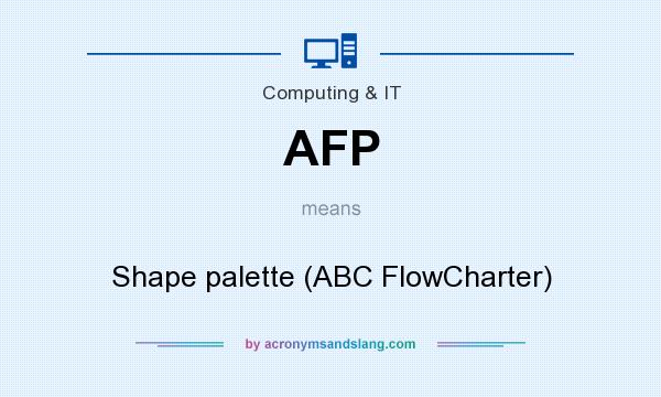 What does AFP mean? It stands for Shape palette (ABC FlowCharter)