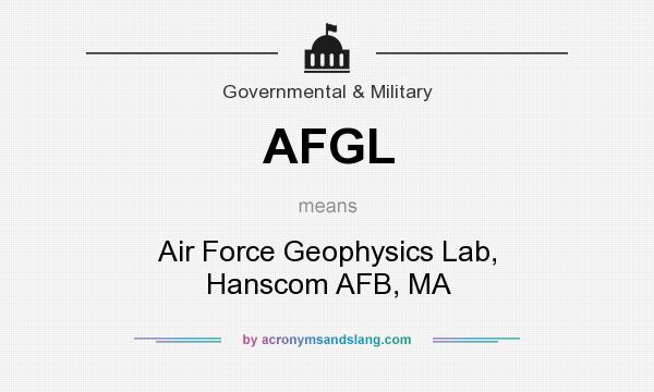 What does AFGL mean? It stands for Air Force Geophysics Lab, Hanscom AFB, MA