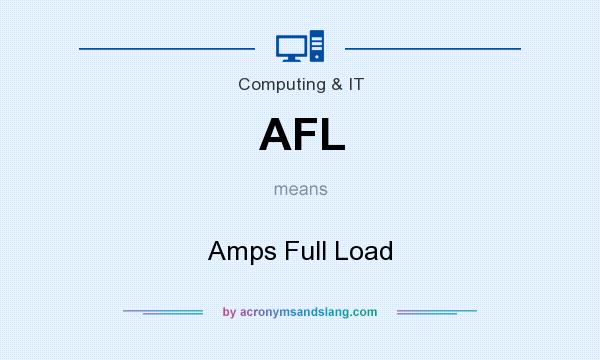 What does AFL mean? It stands for Amps Full Load