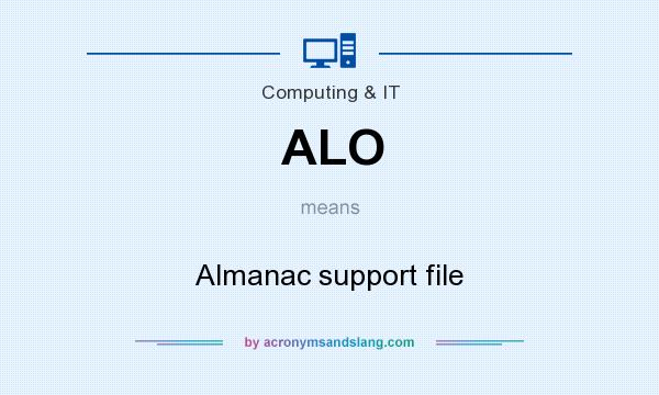 What does ALO mean? It stands for Almanac support file