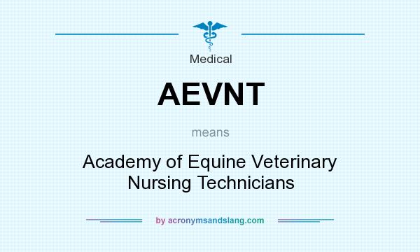 What does AEVNT mean? It stands for Academy of Equine Veterinary Nursing Technicians