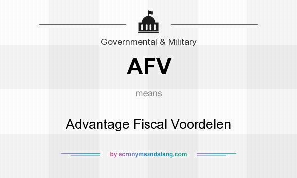 What does AFV mean? It stands for Advantage Fiscal Voordelen