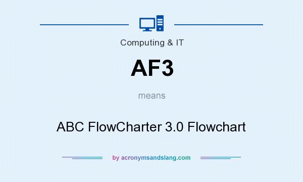 What does AF3 mean? It stands for ABC FlowCharter 3.0 Flowchart