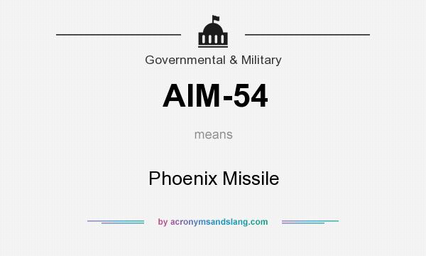 What does AIM-54 mean? It stands for Phoenix Missile