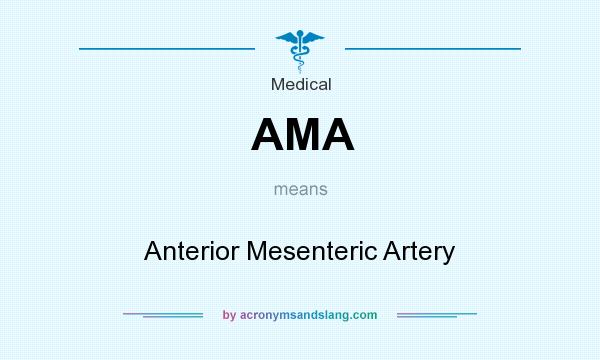 What does AMA mean? It stands for Anterior Mesenteric Artery