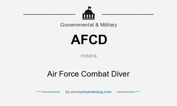 What does AFCD mean? It stands for Air Force Combat Diver