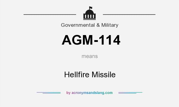 What does AGM-114 mean? It stands for Hellfire Missile