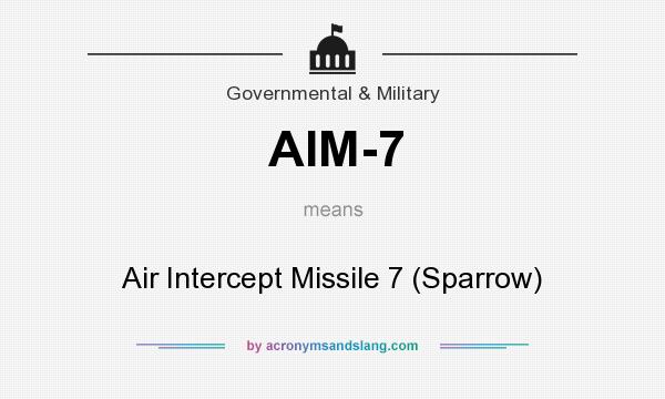 What does AIM-7 mean? It stands for Air Intercept Missile 7 (Sparrow)
