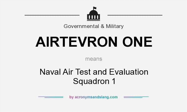 What does AIRTEVRON ONE mean? It stands for Naval Air Test and Evaluation Squadron 1