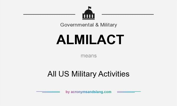 What does ALMILACT mean? It stands for All US Military Activities