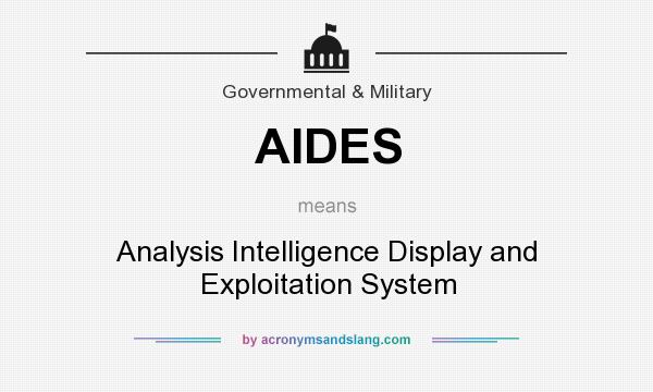 What does AIDES mean? It stands for Analysis Intelligence Display and Exploitation System